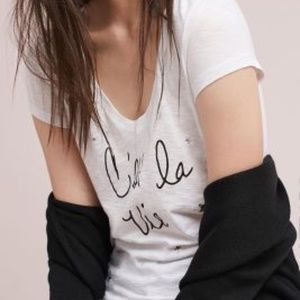 Michael Stars Metallic Graphic Tee-  C'est La Vie